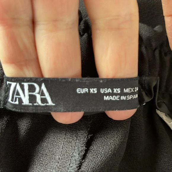 Zara Black Drawstring Trousers - Picture 8 of 11